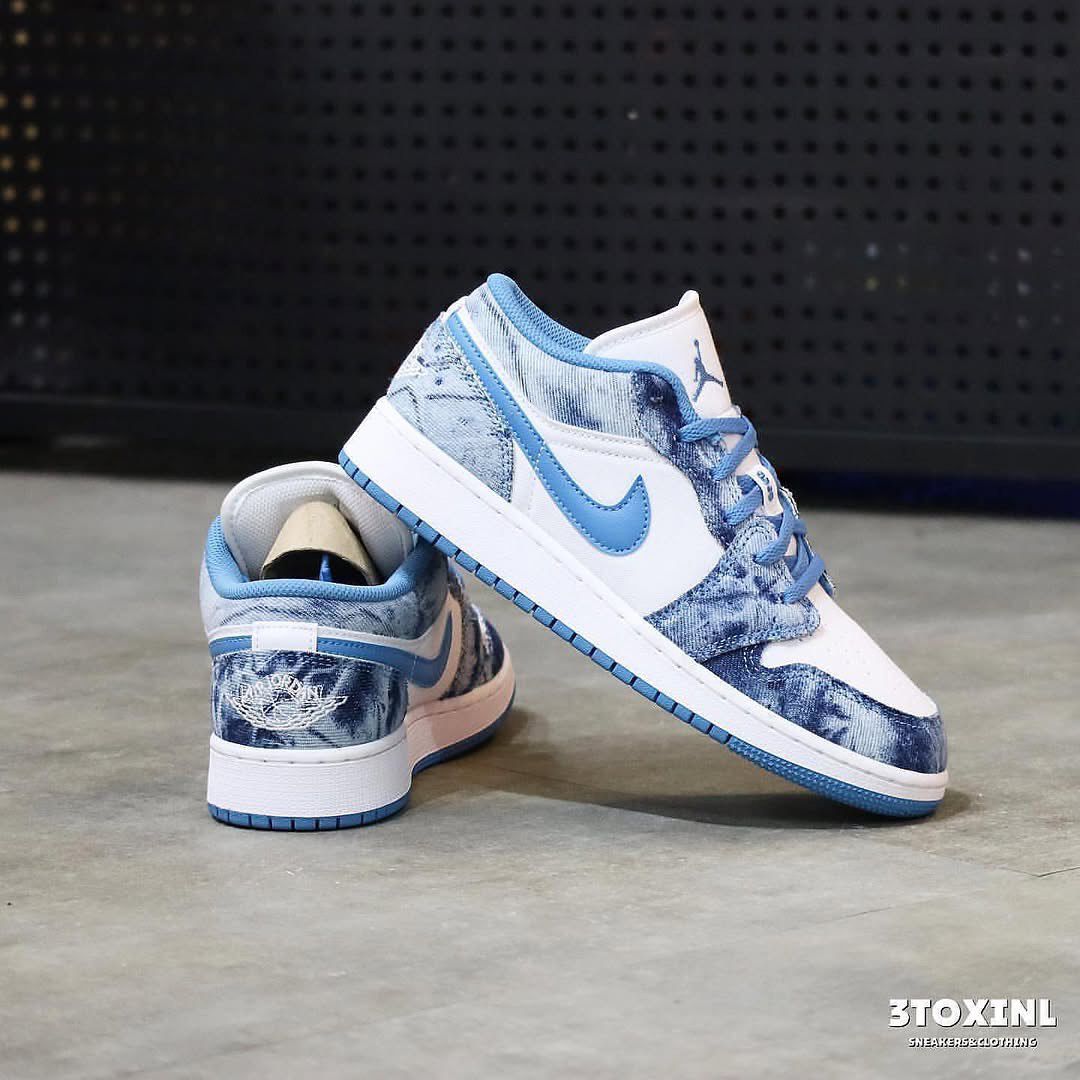 Nike Air Jordan 1 Low Denim Bleu - Vue 4