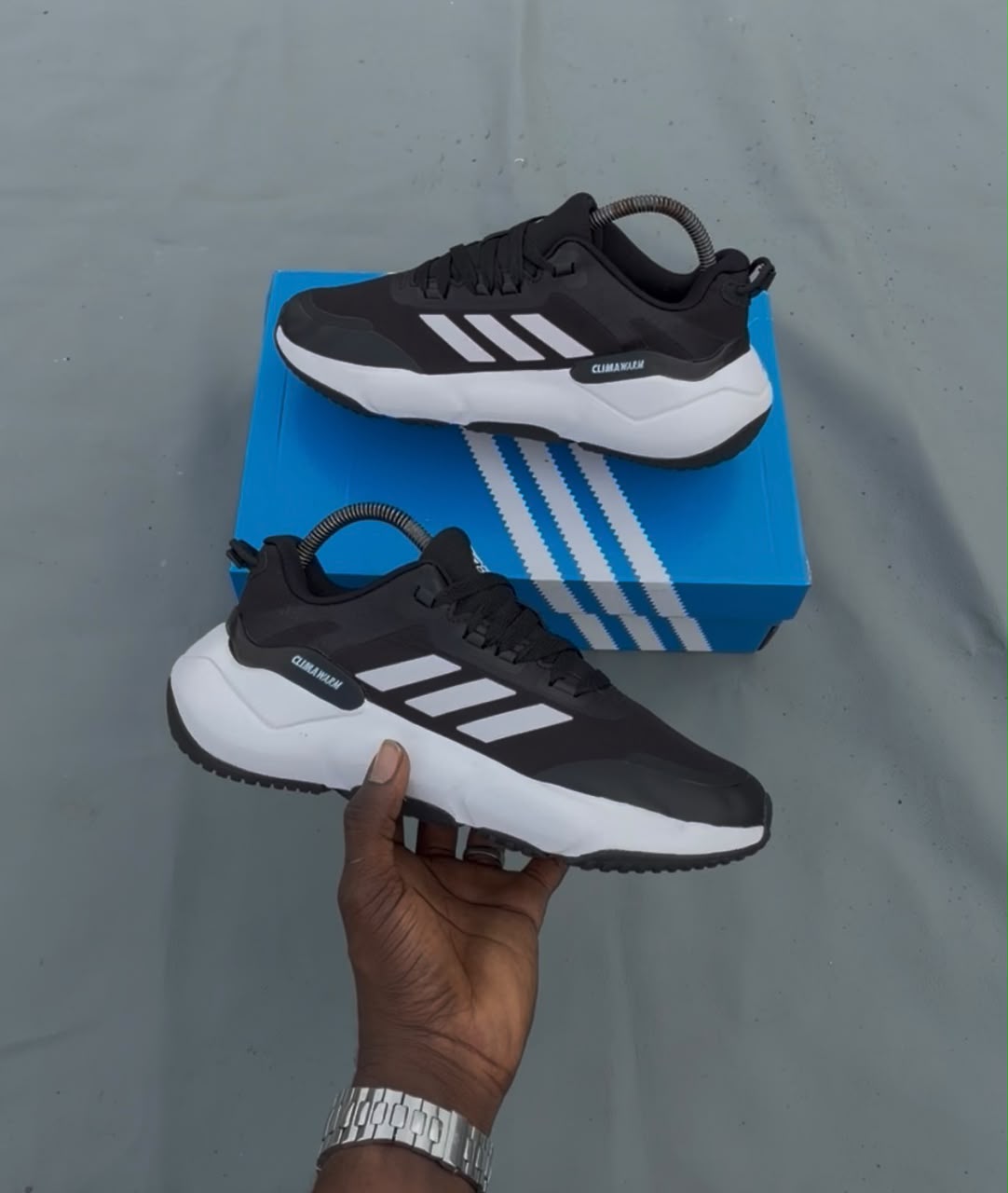 adidas Climawarm Cruise Bounce Running Shoes 'Black White'